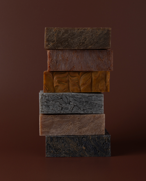 Saponification of natural soap bars for men