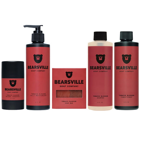 Tobacco Blossom morning standard bundle for men by Bearsville Soap Company