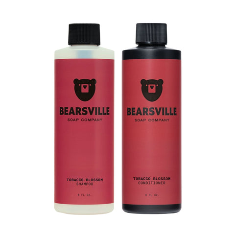 Tobacco Blossom Hair Care Set for men by Bearsville Soap Company