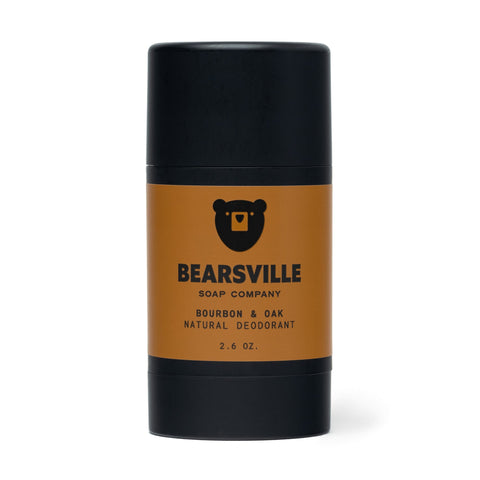 Bourbon and Oak natural deodorant for men by Bearsville Soap Company