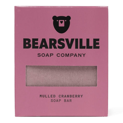 Mulled Cranberry natural bar soap for men by Bearsville Soap Company