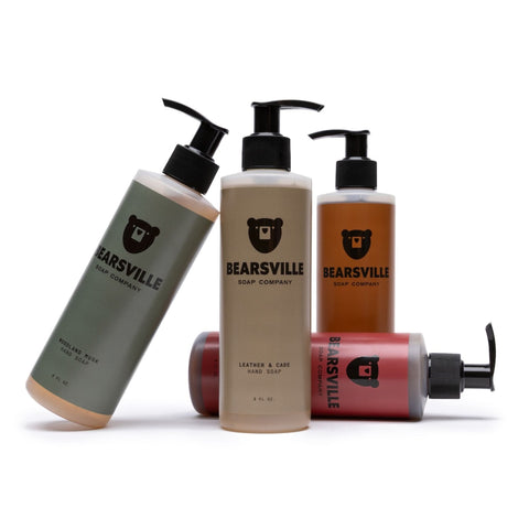 Organic liquid hand soap for men by Bearsville Soap Company