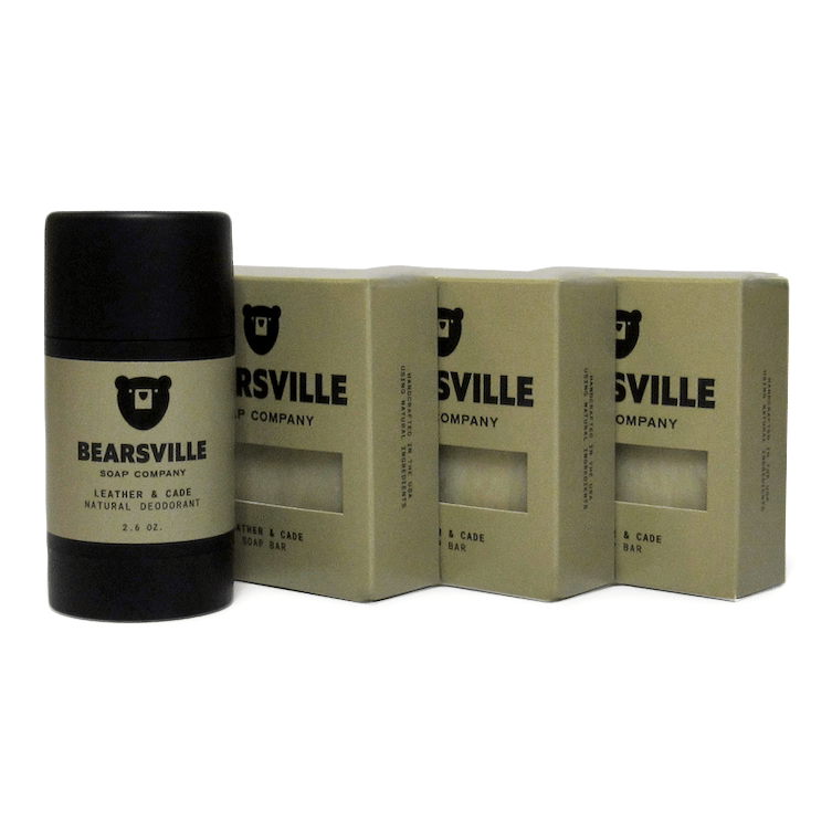Soap & Deodorant Scent Bundle Bar Soap Bearsville Soap Company Leather & Cade  