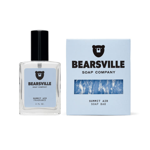 Summit Air cologne and natural soap bar bundle for men by Bearsville Soap Company