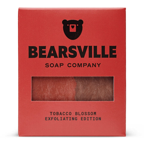Tobacco Blossom Exfoliating Edition natural bar soap for men by Bearsville Soap Company