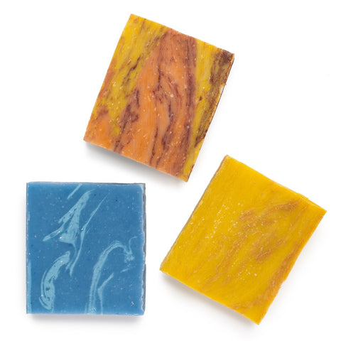 Three natural Bearsville soap bars