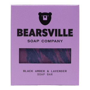 Black Amber & Lavender Bar Soap Bearsville Soap Company