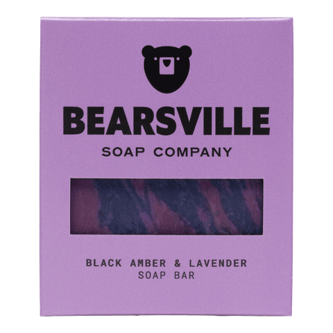 Black Amber & Lavender Bar Soap Bearsville Soap Company
