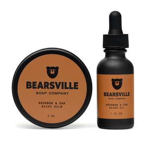 Beard Care Set Beard grooming Bearsville Soap Company Bourbon & Oak