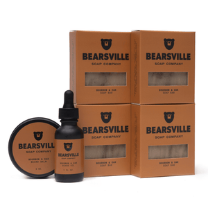 Beard Care Scent Bundle Bar Soap Bearsville Soap Company Bourbon & Oak