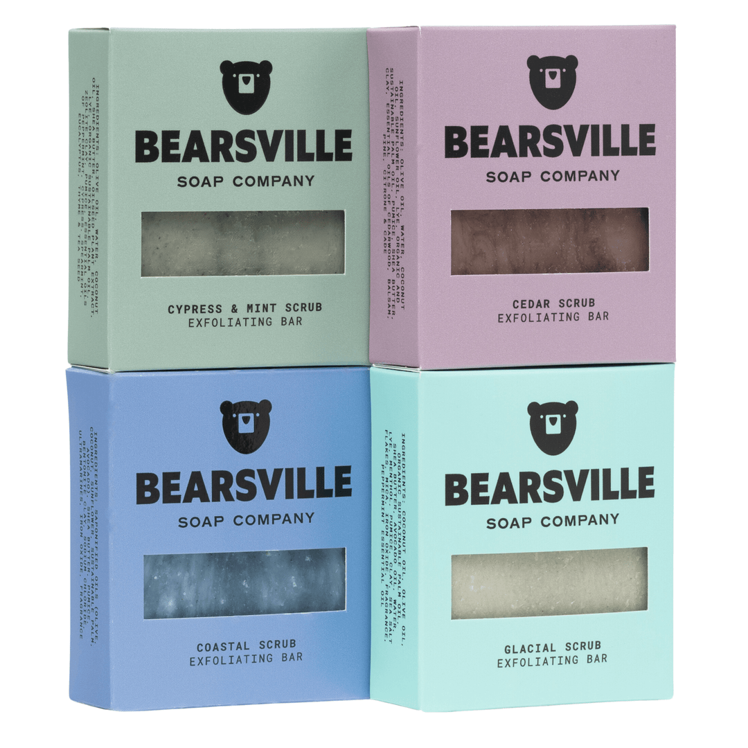 Four Bar Bundle Bar Soap Bearsville Soap Company EXFOLIATING