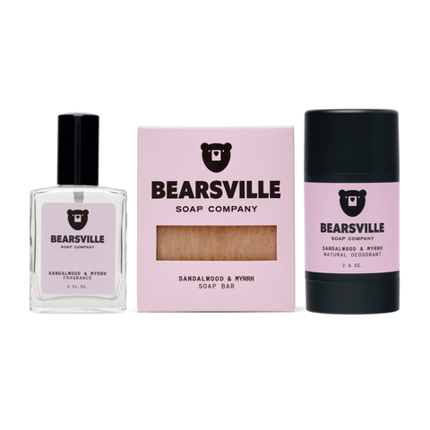 Fragrance Routine Bearsville Soap Company Sandalwood & Myrrh