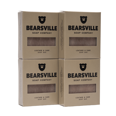The Four Bar Set Bar Soap Bearsville Soap Company Leather & Cade
