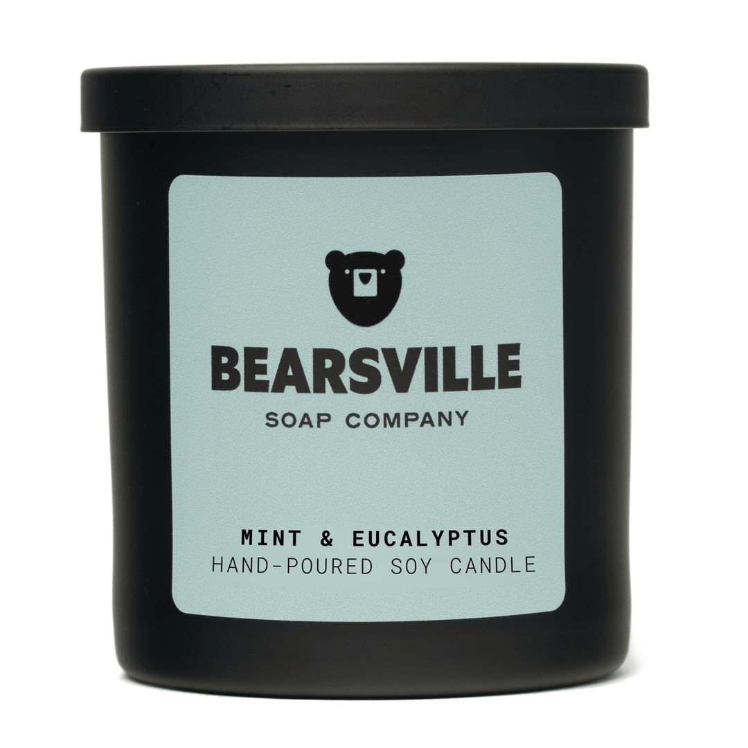 mint eucalyptus hand poured soy candle