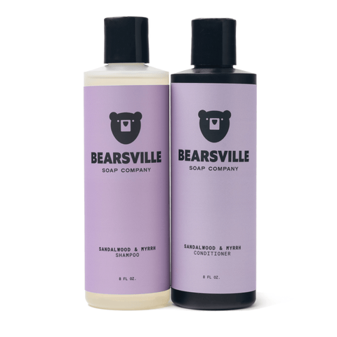 The Hair Pair Hair Care Set Bearsville Soap Company Sandalwood & Myrrh