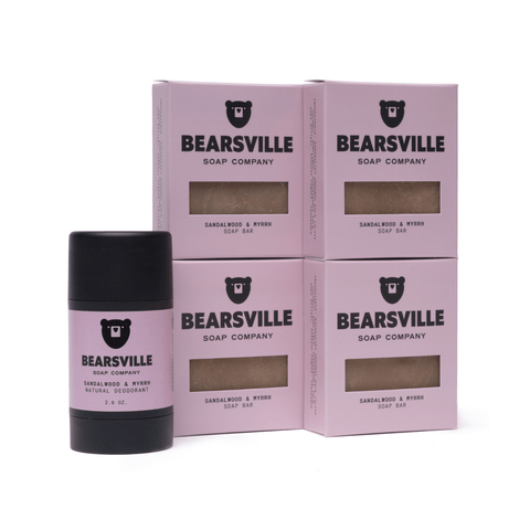 Deodorant Scent Bundle Bar Soap Bearsville Soap Company Sandalwood & Myrrh