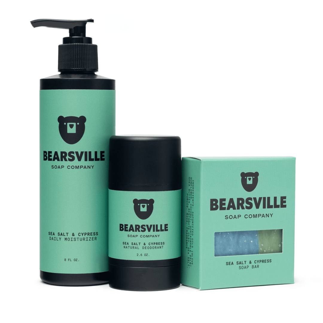 Sea Salt & Cypress Bundle Bar Soap Bearsville Soap Company   