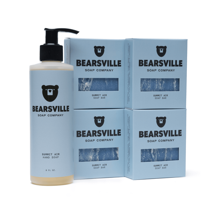 Liquid Hand Soap Scent Bundle Bar Soap Bearsville Soap Company Summit Air