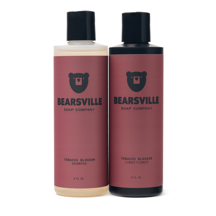 Shampoo & Conditioner Bundle Hair Care Set Bearsville Soap Company Tobacco Blossom  