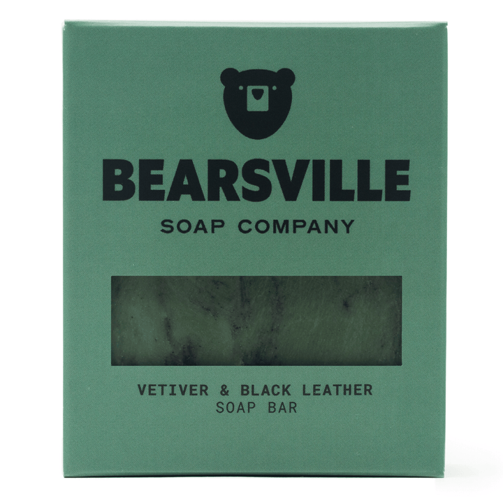 Vetiver & Black Leather Bar Soap Bearsville Soap Company