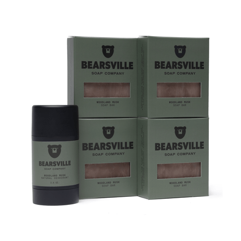Deodorant Scent Bundle Bar Soap Bearsville Soap Company Woodland Musk