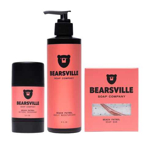 Beach Patrol grooming set for men by Bearsville Soap Company