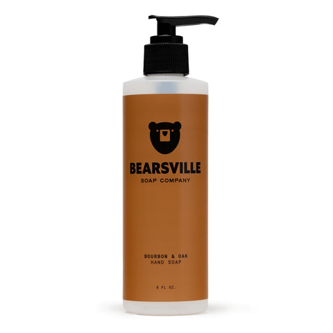 Bourbon and Oak natural castile liquid hand soap by Bearsville Soap Company
