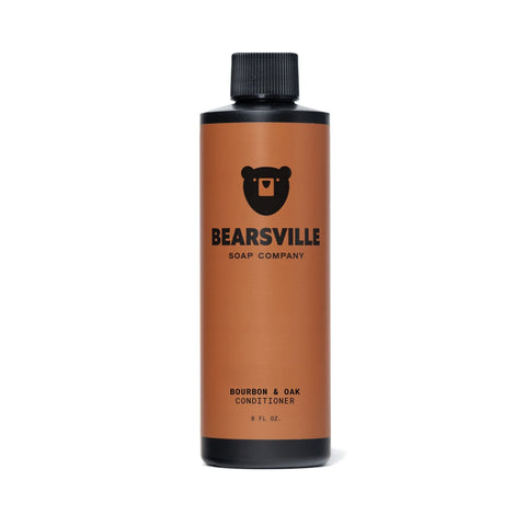 bourbon oak hair conditioner for men by Bearsville Soap Company