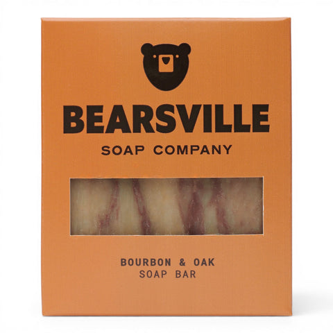 Bourbon Oak natural bar soap for men by Bearsville Soap Company