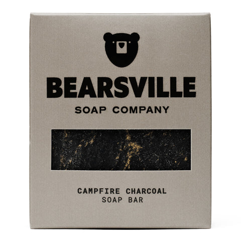 Campfire Charcoal natural soap for men by Bearsville Soap Company