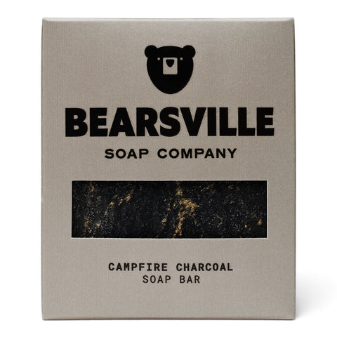Campfire Charcoal natural soap for men by Bearsville Soap Company