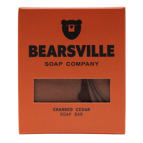 Charred Cedar natural bar soap for men by Bearsville Soap Company