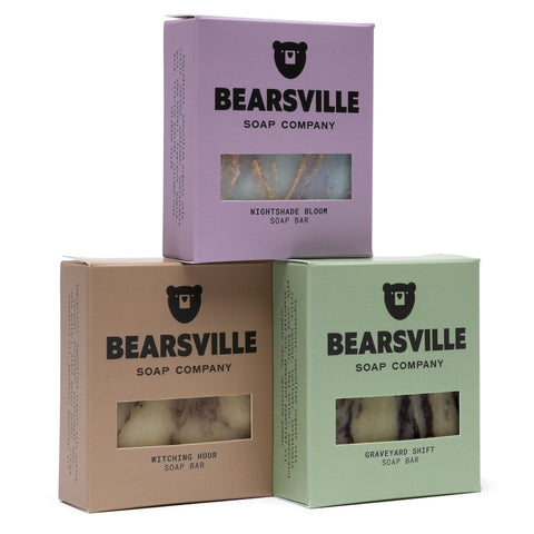 Dead of Night natural soap set for men by Bearsville Soap Company