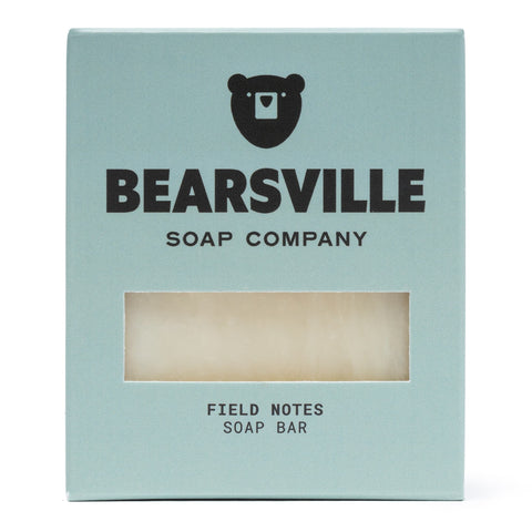 Field Notes natural soap bar for men by Bearsville Soap Company