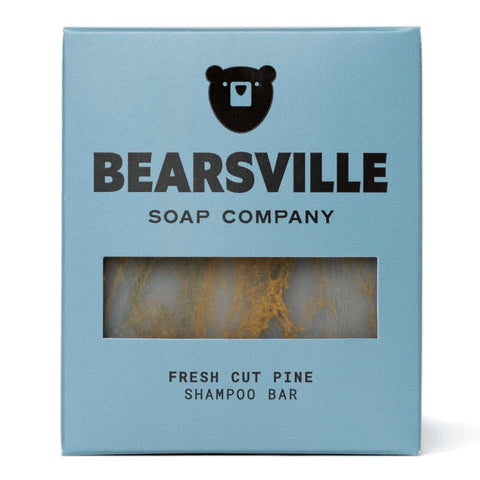 Fresh Cut Pine natural shampoo bar for men by Bearsville Soap Company