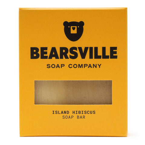 Island Hibiscus natural bar soap for men by Bearsville Soap Company