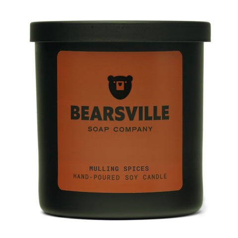 Mulling Spices wood wick soy candle by Bearsville Soap Company