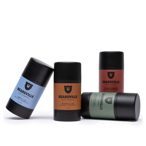 Natural Deodorant Bundle for men by Bearsville Soap Company