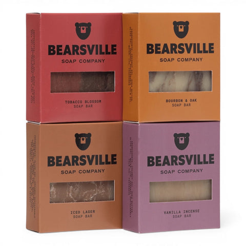 Natural soap subscription bundle for men by Bearsville Soap Company