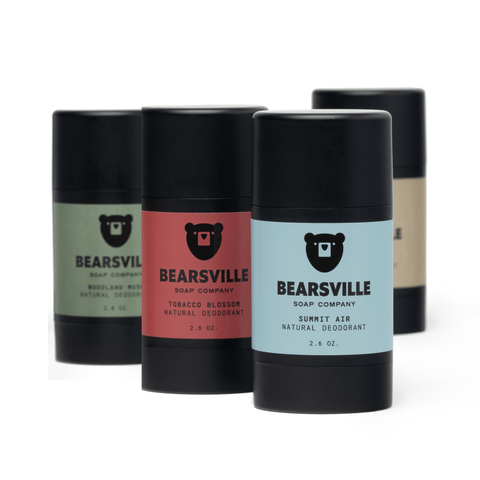 Natural deodorant bundle for men by Bearsville Soap Company