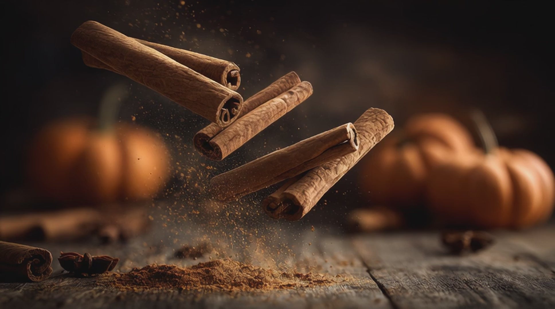 Cinnamon sticks and spices