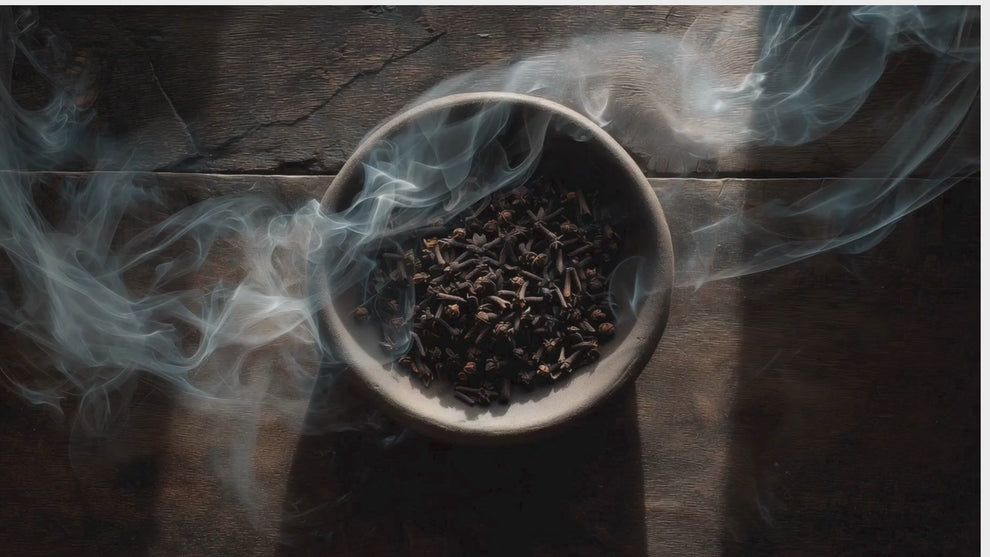 smoky cloves in a wooden bowl