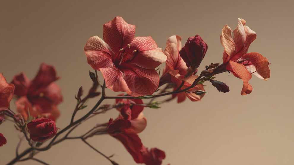 Blooming tobacco flowers