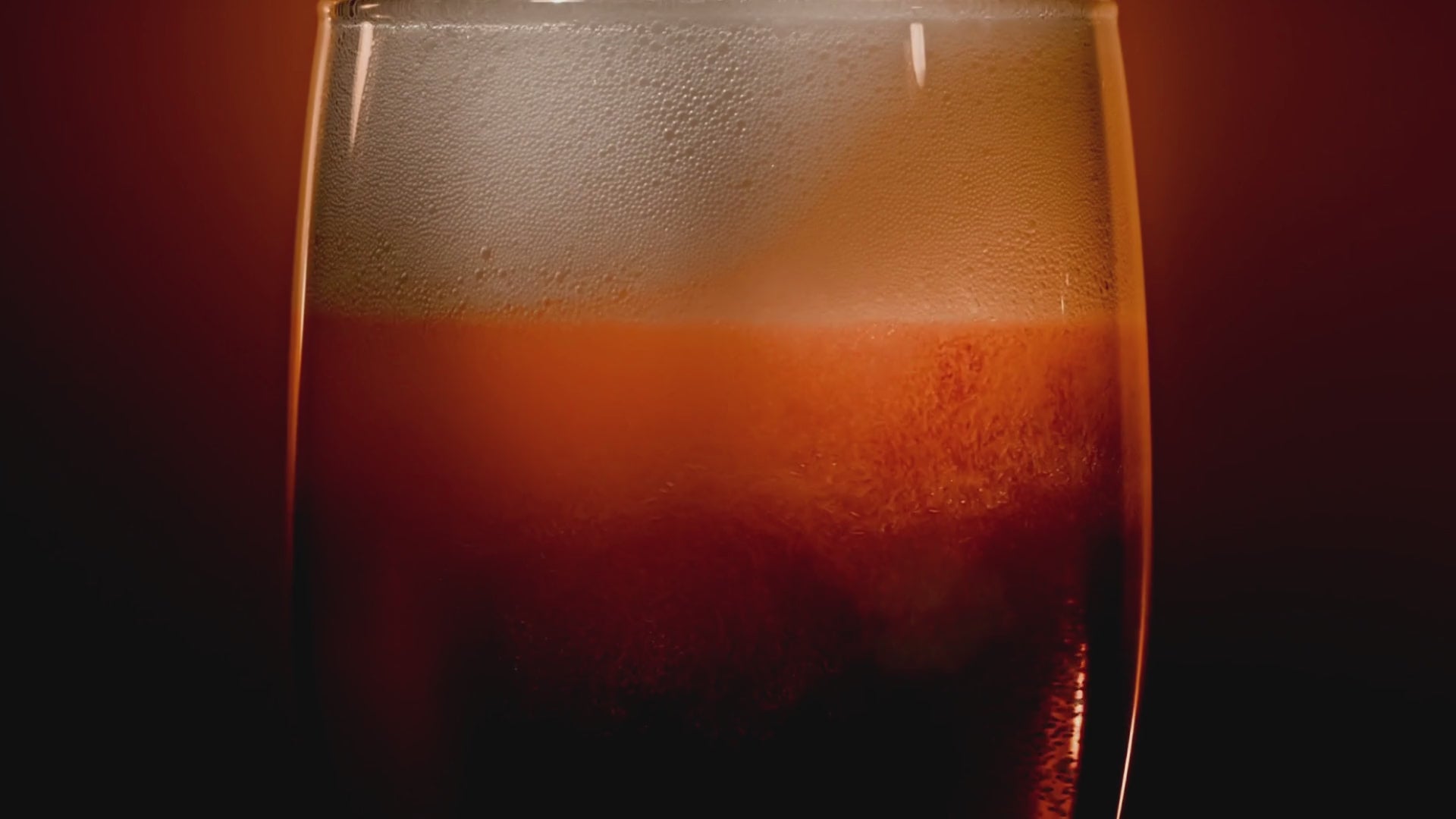 Craft brewed lager with froth