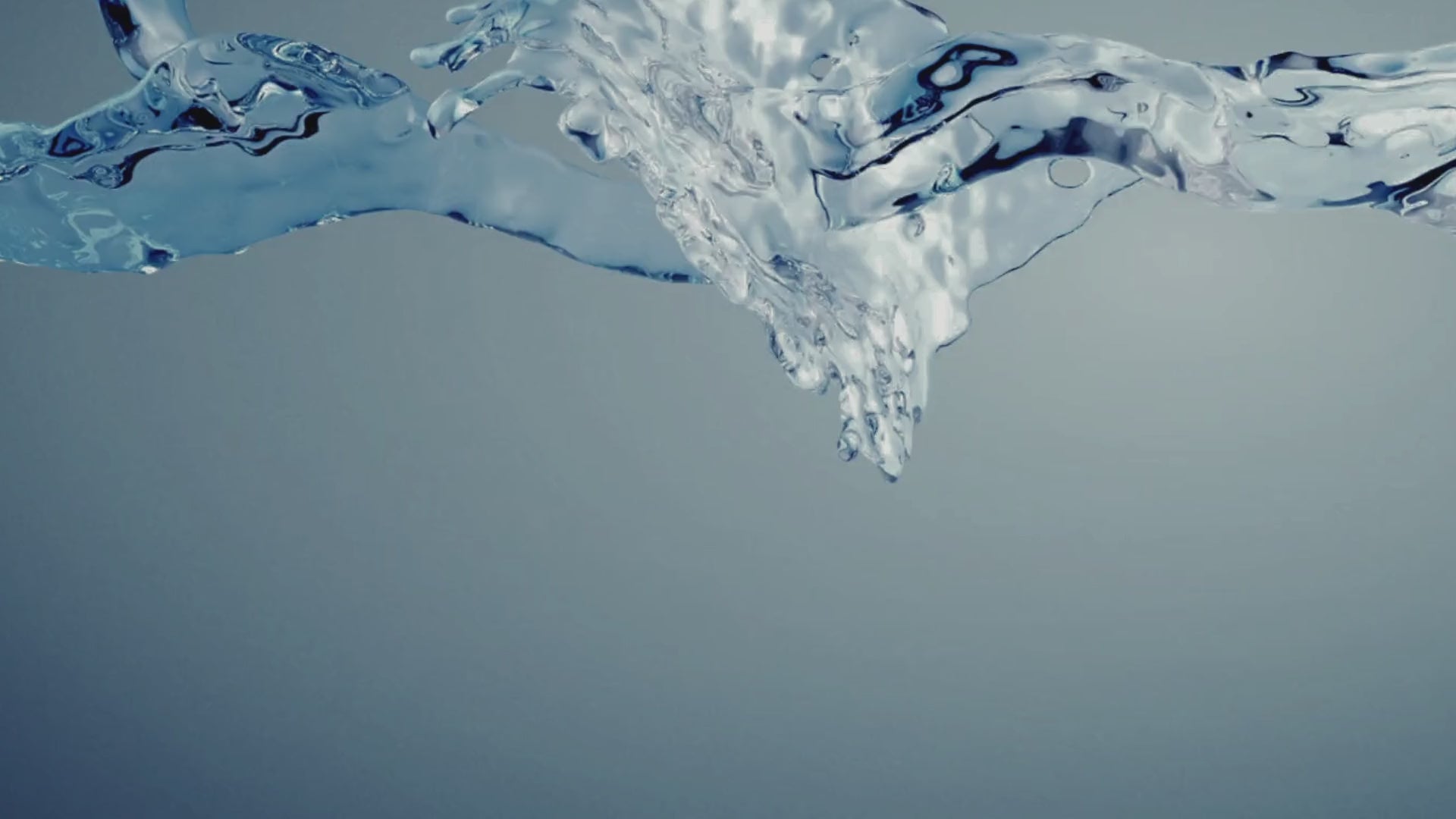 crystal clean water splashing