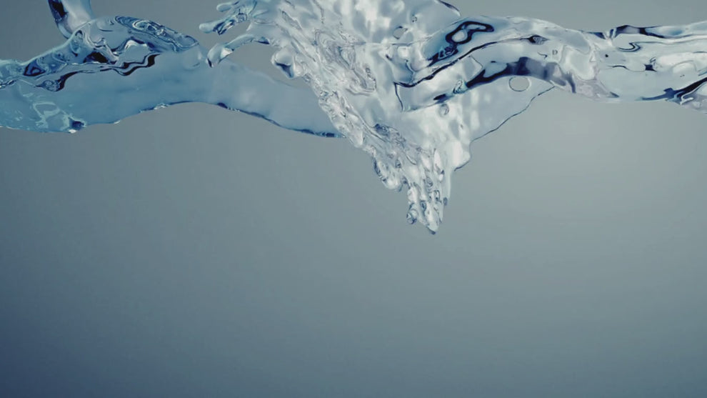 crystal clean water splashing