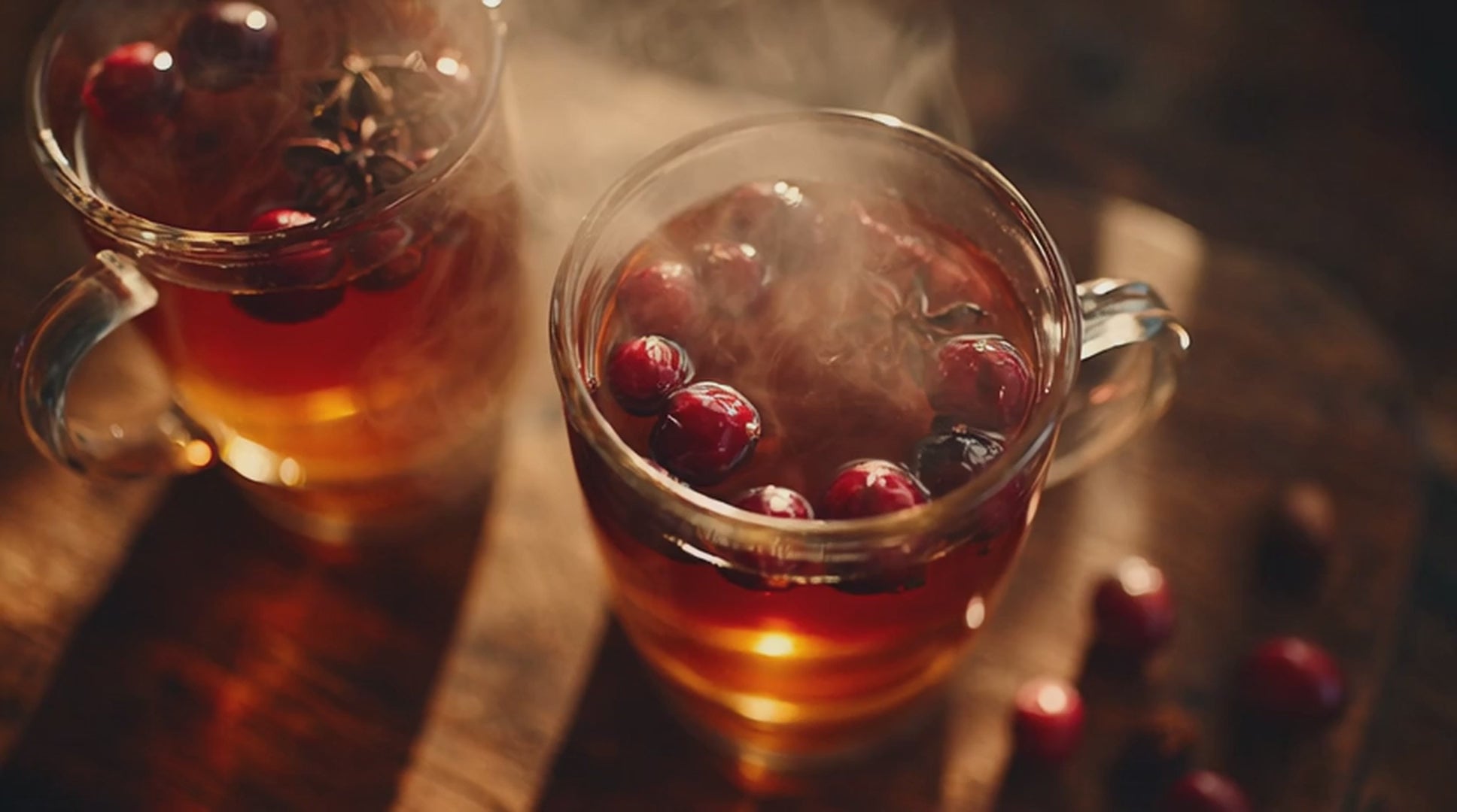 Mulled cranberry with spices