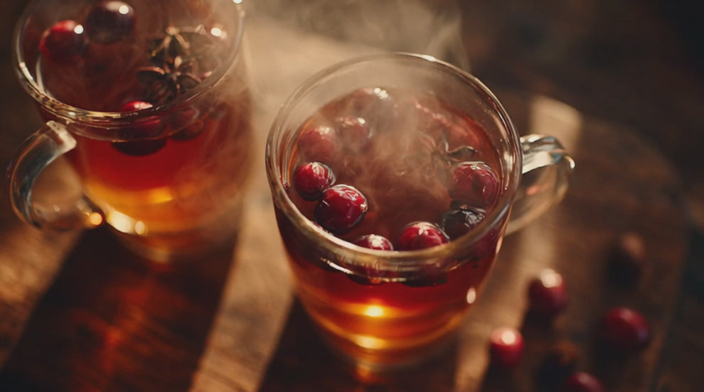Mulled cranberry with spices