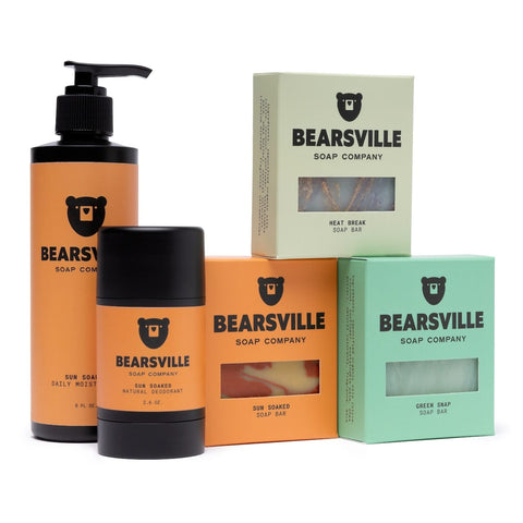 Shore Break natural grooming set for men by Bearsville Soap Company