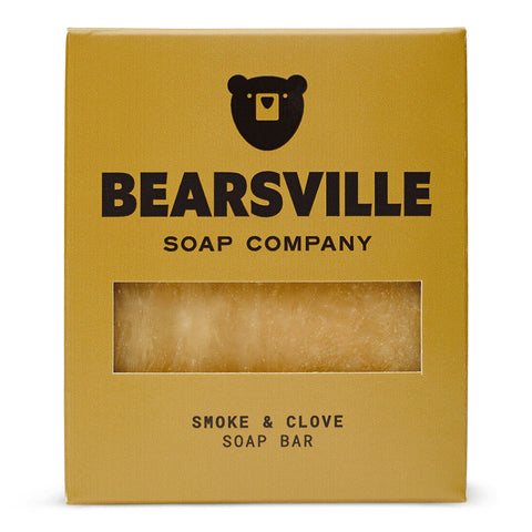 Smoke and Clove natural soap for men by Bearsville Soap Company